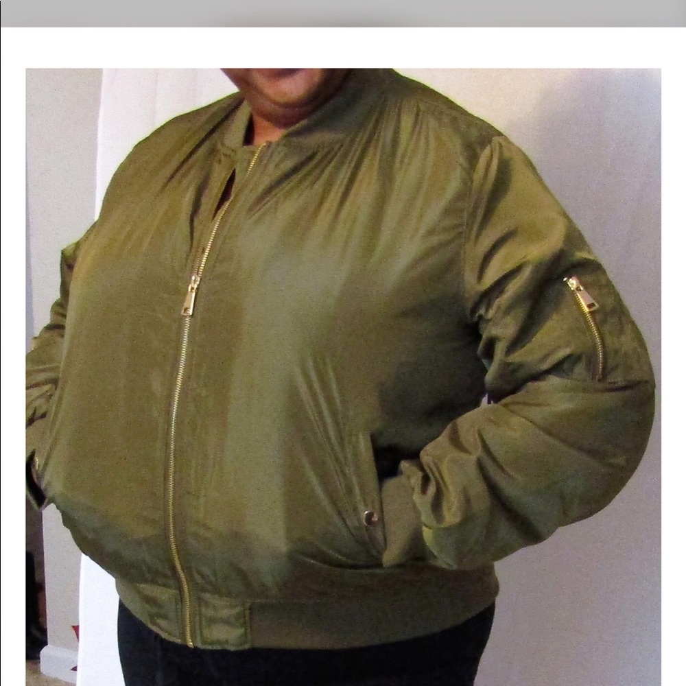Plus size bomber jacket